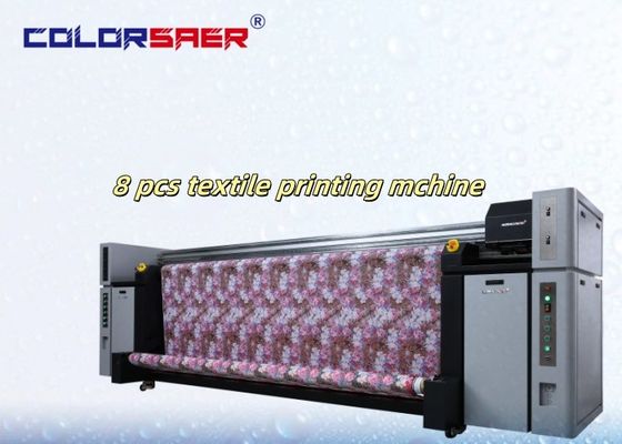 Máquina de Banner Digital de Alta Eficiência Formato Grande 3,2m Impressora Jato de Tinta 8pcs I3200 Impressora de Tinta de Sublimação Durável