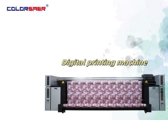 Máquina de impressão têxtil digital para tecido de bandeira, tecido e tecido, tudo-em-um, I3200A1 de alta potência e resistente ao desgaste, 8 cabeças, 3200mm