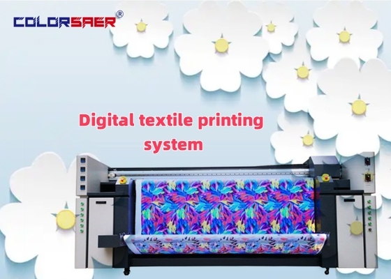 Máquina de impressão textil de sublimação de corantes digitais a jato de tinta de 2 m com unidade de aquecimento de fixação Sistema de impressão tudo em um