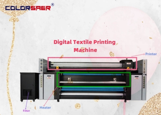 SAER i3200 Impressora textil digital de 2200 mm com aquecedor de 6 kW