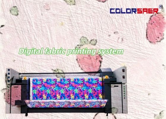 Máquina de impressão de têxteis de grande formato com unidade de fixação, aquecedor, tudo em um, gráfico, impressora digital multicolor de alta velocidade