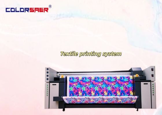 Máquina de impressão de têxteis de grande formato com unidade de fixação, aquecedor, tudo em um, gráfico, impressora digital multicolor de alta velocidade