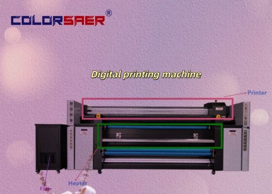 Super Quality Product 4pc or 8 pcs i3200 Print Heads Textile Large Format Printer with Far Infrared Heater