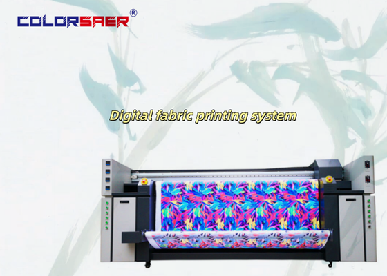 Large format CMYK or CMYKGRBK Textile printing system for polyester or cotton fabric with sublimation ink or pigment ink