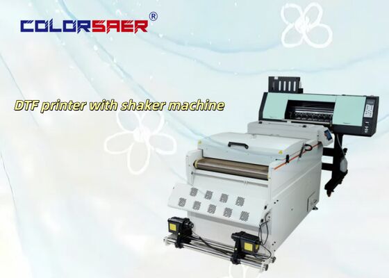 Máquina de impressão DTF de grande formato Direct to Film com máquina de secagem de pó 60cm para roupas e camisetas Tinta DTF