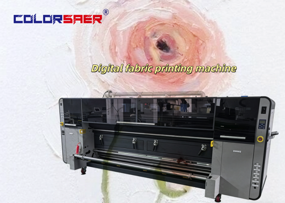 SAER COLOR Premium Dye Sublimation Printer with KJ48-QL Print Head 3200mm Printing Width Automatic Roll to Roll for Cotton & Polyester Fabric