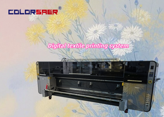 High Speed Industrial Printheads Dye Sublimation Fabric Printing System Roll To Roll Inkjet Plotter