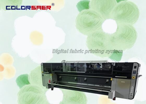 Produção estável Máquina de impressão digital de alta qualidade para tecidos de algodão e poliéster Impressora textil a jato de tinta com sistema de impressão em linha de aquecedor de infravermelho distante
