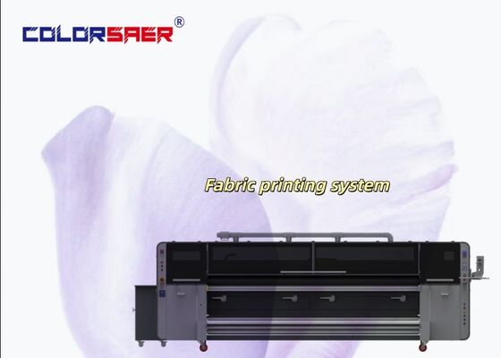 Imprimante 4 or 8 colors Digital fabric roll to roll printer with fixation heater unit all-in-one printing system