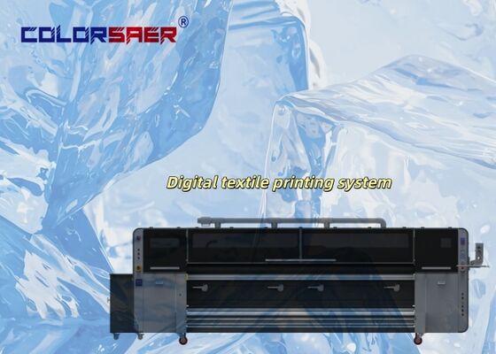 Impressora Têxtil Industrial SAER Certificada 3.2m KJ48-QL de Impressão Direta para Fábrica de Banners Publicitários OEM
