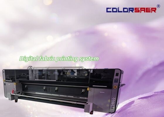 CMYK 4 cores Impressora direta para tecido SAER CSR3200 sistema de impressão textil inkjet de grande porte com 4 cabeças de impressão KJ4B-QL