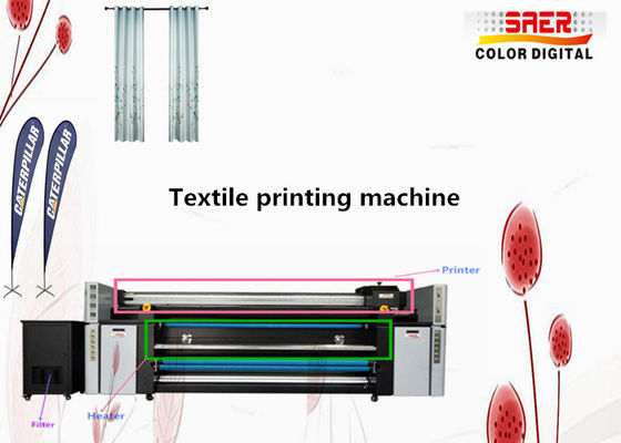 máquina de impressão de matéria têxtil do Inkjet da bandeira de praia 3.5kw com cabeça 4