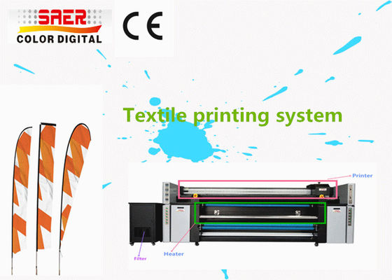 Sistema de impressão do Inkjet de matéria têxtil 1400DPI com cabeças de cópia de 4 partes