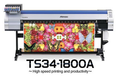 impressora de matéria têxtil de Mimaki da bandeira da sublimação de 1800mm com cor dupla da máquina CMYK do calefator