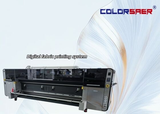 Máquina de impressão digital de têxteis de grande formato colorida de 3200 mm Plotter de tecido de alta produtividade para materiais de poliéster e algodão